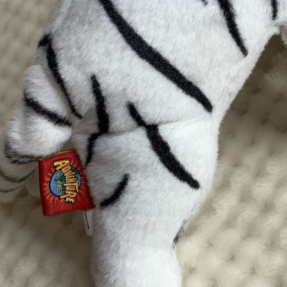 Adventure Planet Plush White Striped Tiger Cub Stuffed Animal Toy - Picture 9 of 16
